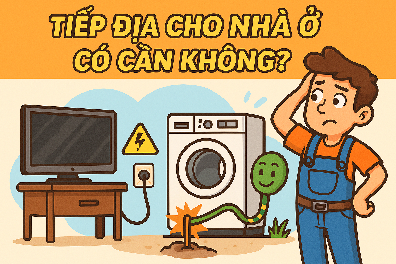 Minh họa tiếp địa cho nhà ở